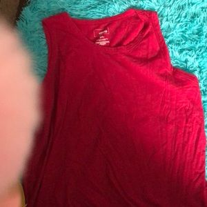 Maroon muscle muscle tee shirt